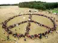 Give peace a chance or something.